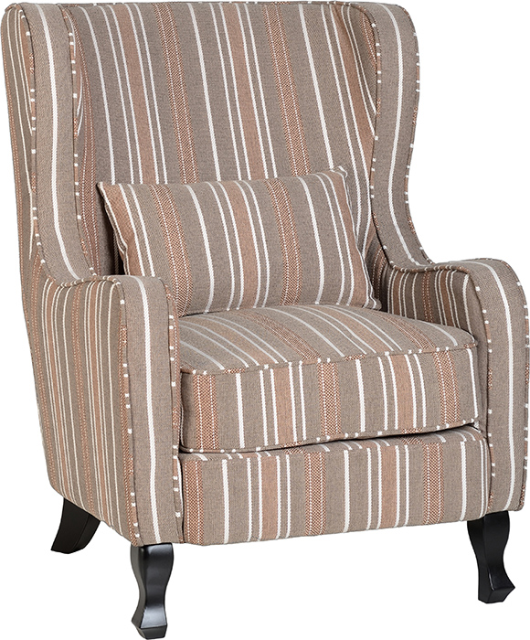 Sherborne Fireside Chair With Beige Stripes - Click Image to Close